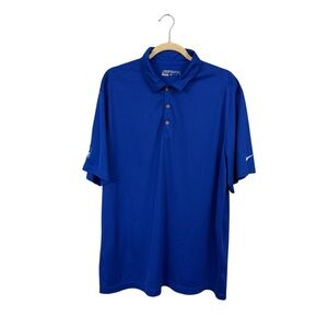Men's XL Nike Golf Dri Fit Shirt Pullover Blue Bud Light Short Sleeves Collared